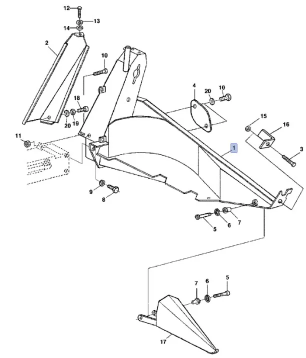 87662689 - Боковой кронштейн жатки